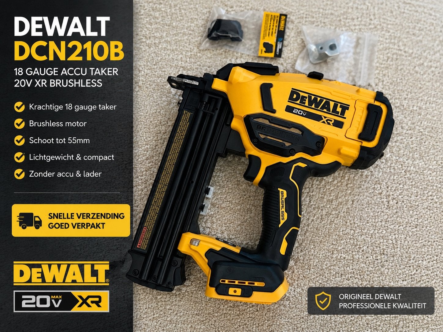 Dewalt XR 18 Gauge 20V Accu Tacker - DCN210 NIEUW, Ophalen of Verzenden, Nieuw, Tacker/nietmachine, DeWalt