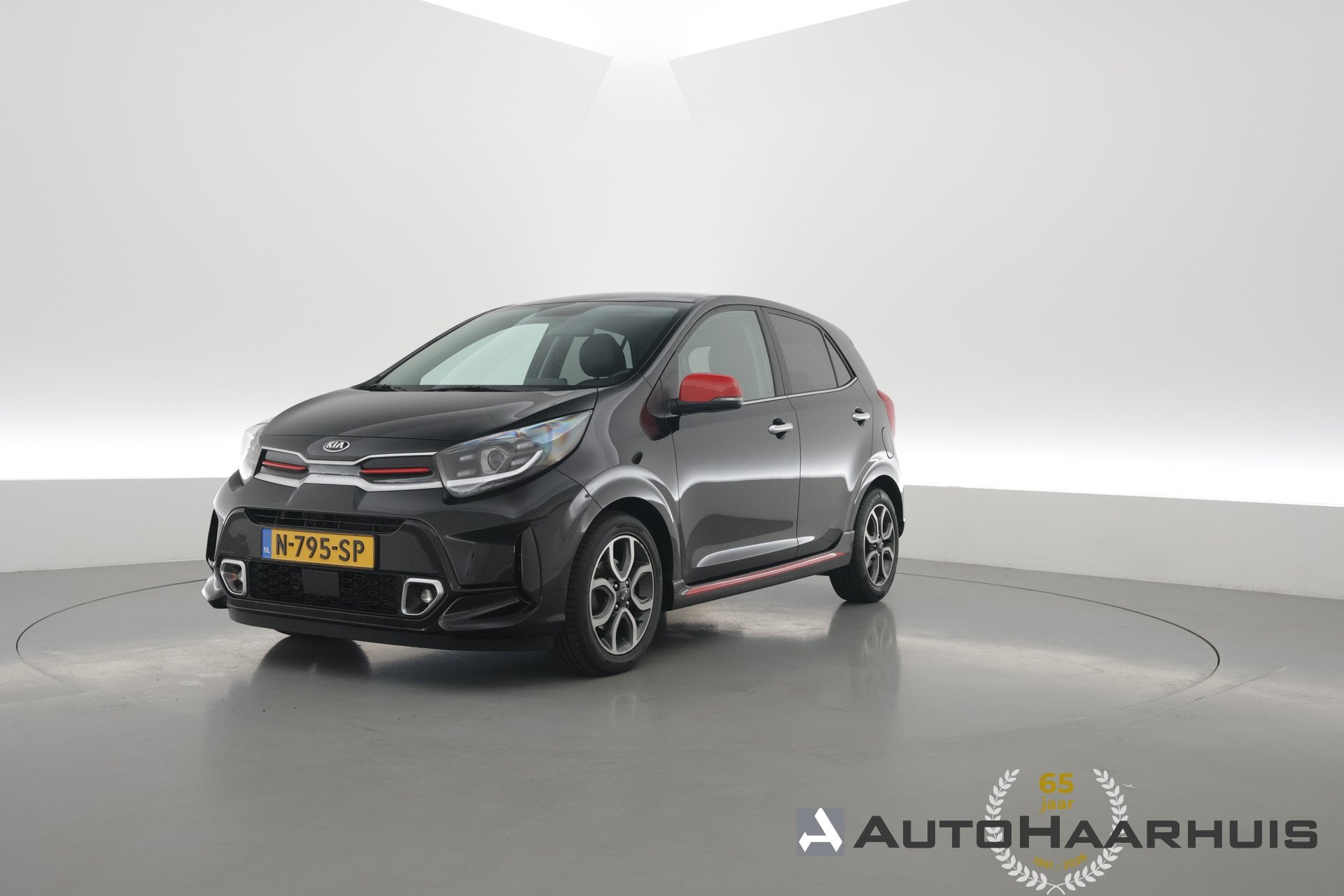 Kia Picanto 1.0 DPi GT-Line | Rijklaar! | Cruise | Camera |, Auto's, Voorwielaandrijving, 12 maanden, Gebruikt, Zwart