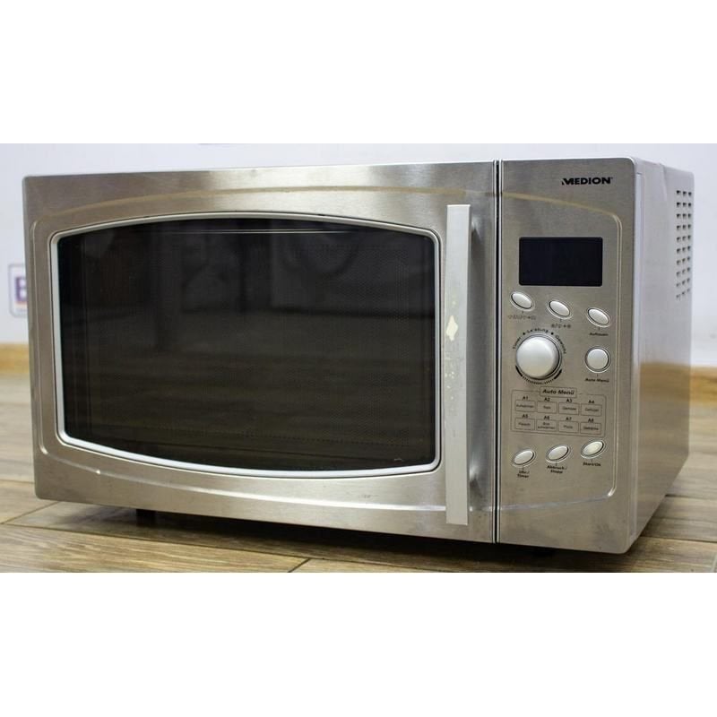 Medion RVS combimagnetron 25L met draaiplateau, Witgoed en Apparatuur, Magnetrons, Ophalen, Combimagnetron, Zo goed als nieuw