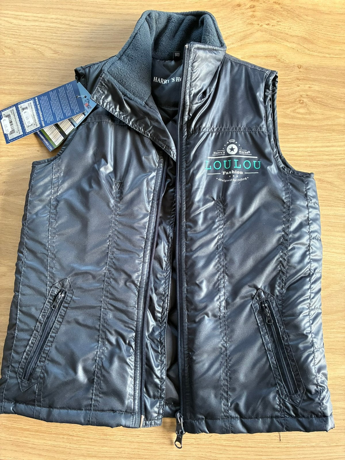 Donkerblauwe bodywarmer maat 140 (voor paardrijden)., Ophalen of Verzenden, Nieuw, Jongen of Meisje, Sport- of Zwemkleding
