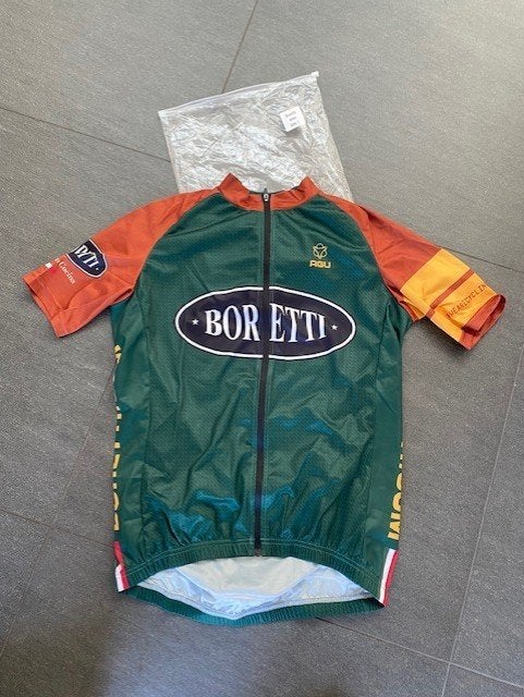 Heren fietsshirt agu boretti groen Nieuw! L, Heren, Nieuw, Ophalen of Verzenden, X