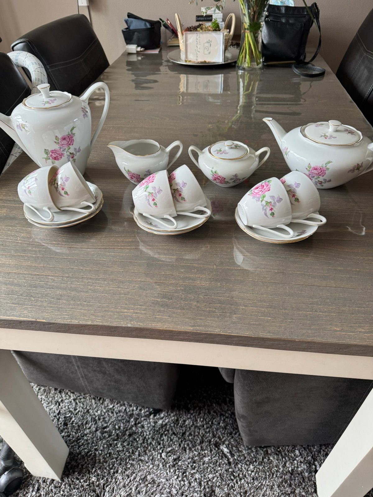 Prachtig thee en koffie servies van M-Z  Czechoslovakia, Antiek en Kunst, Ophalen