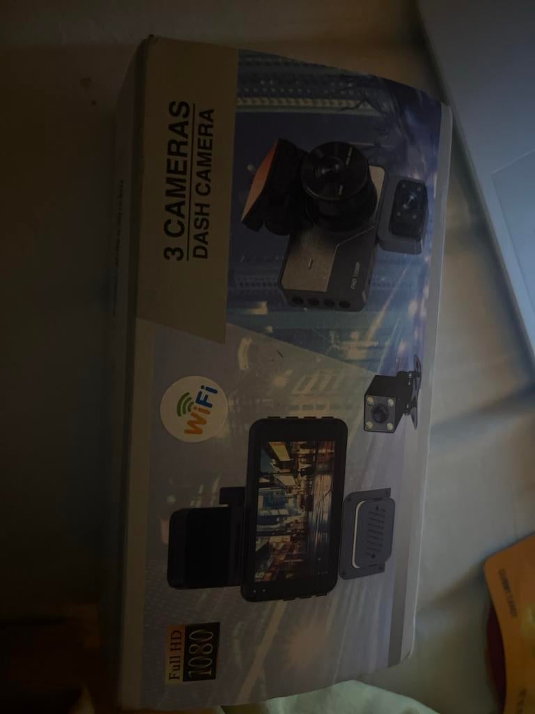 Dashcam met 3 camera's en WiFi - Full HD 1080P, Ophalen of Verzenden, Nieuw