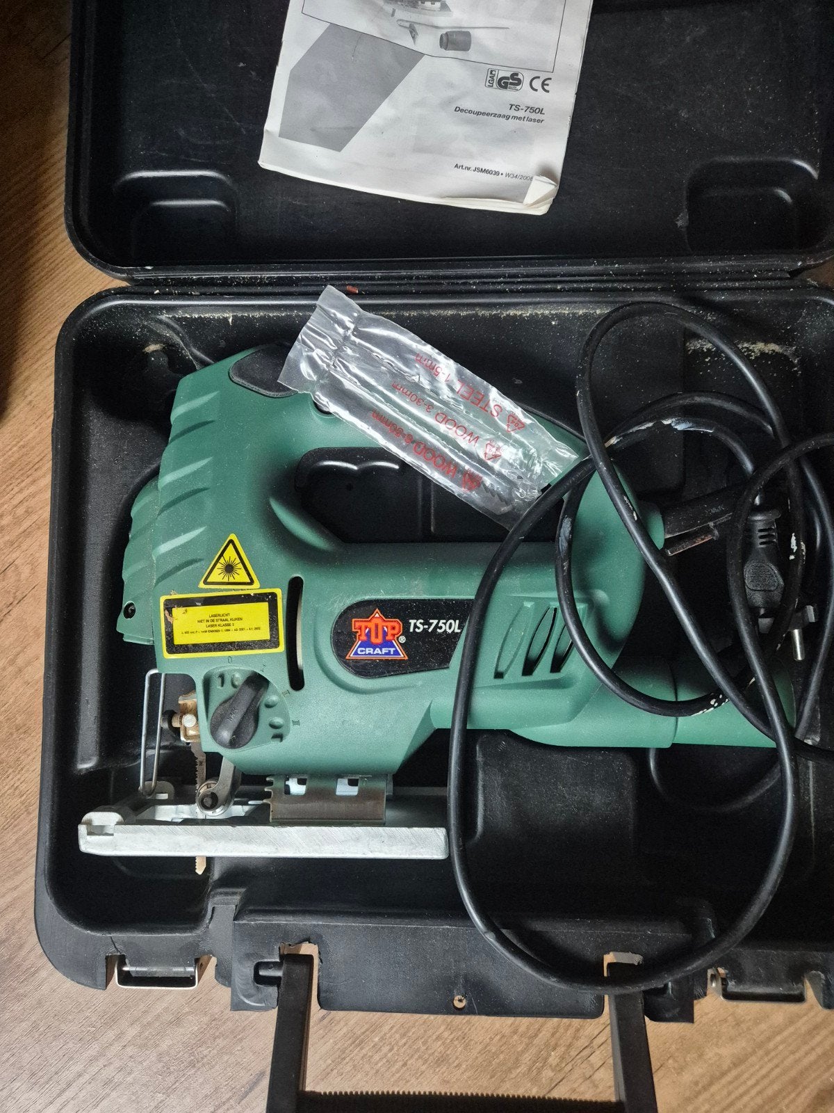 TOP CRAFT TS-750L Decoupeerzaag met laser, Gebruikt, Decoupeerzaag, Ophalen of Verzenden, 30 tot 70 mm