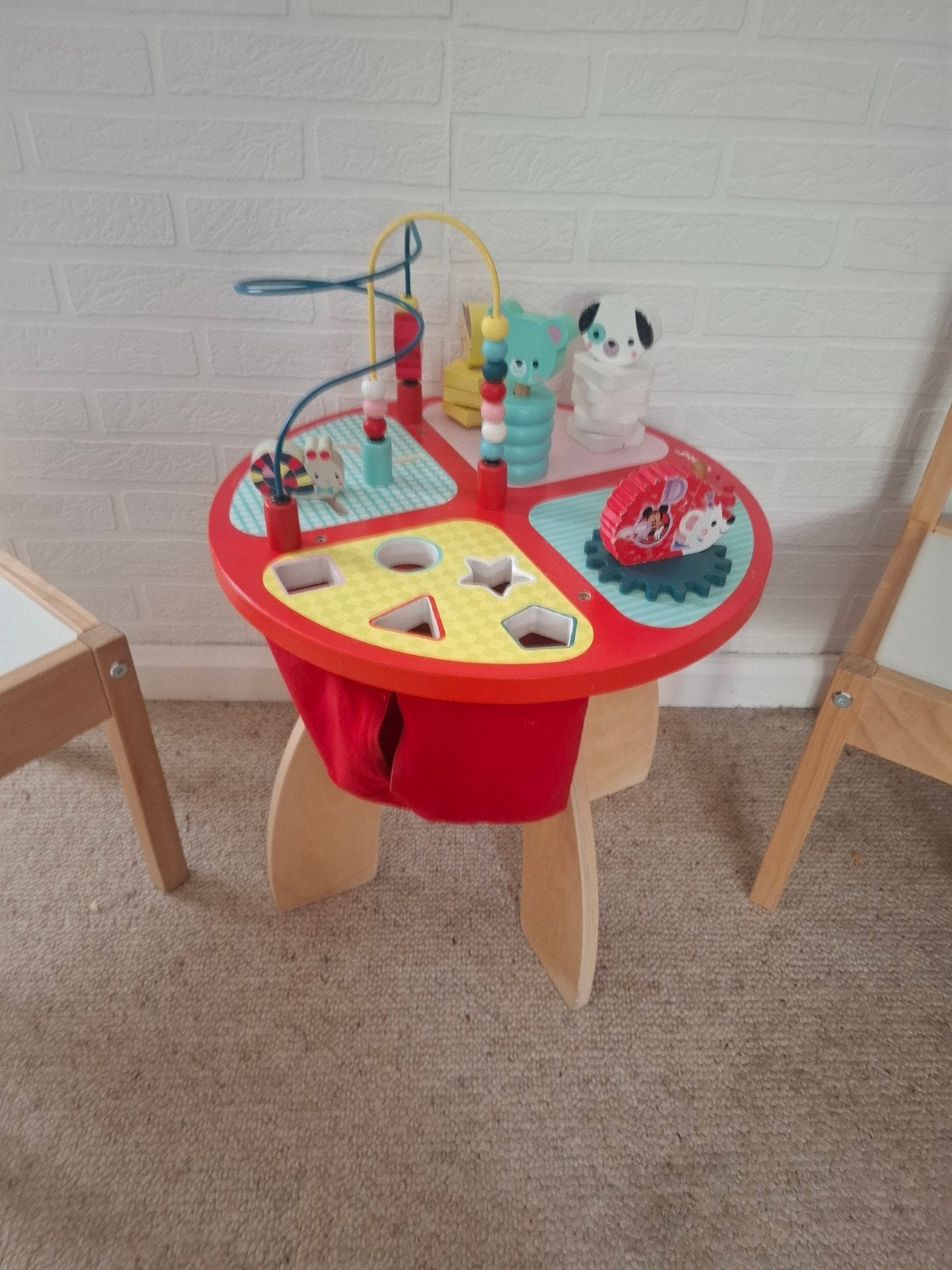 Janod Houten Activiteitentafel - Speelplezier Gegarandeerd!, Ophalen of Verzenden, Gebruikt, Overige typen