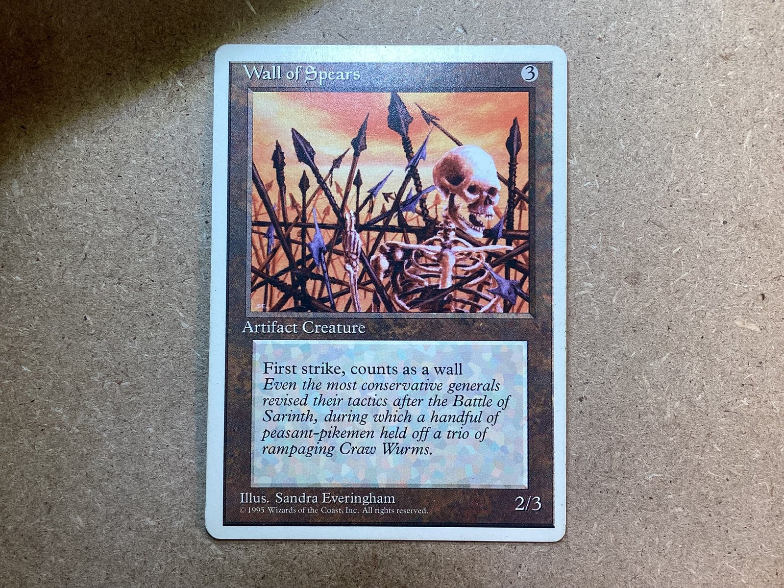1x Wall of Spears (Light Played), Ophalen of Verzenden, Gebruikt, Losse kaart