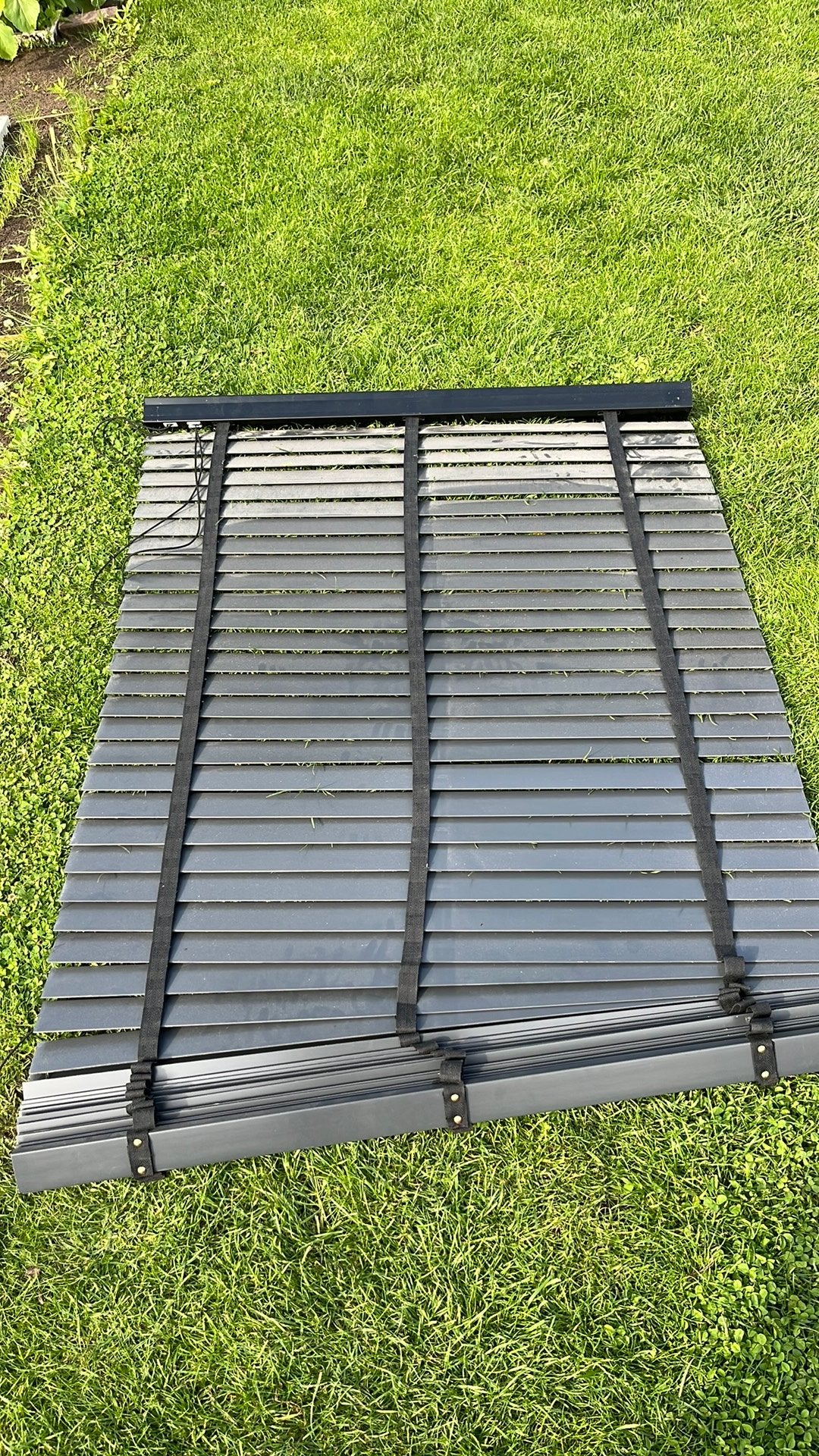 2x Horizontale Jaloezieën 102,5x170 cm - Grijs, Ophalen, Gebruikt, Grijs
