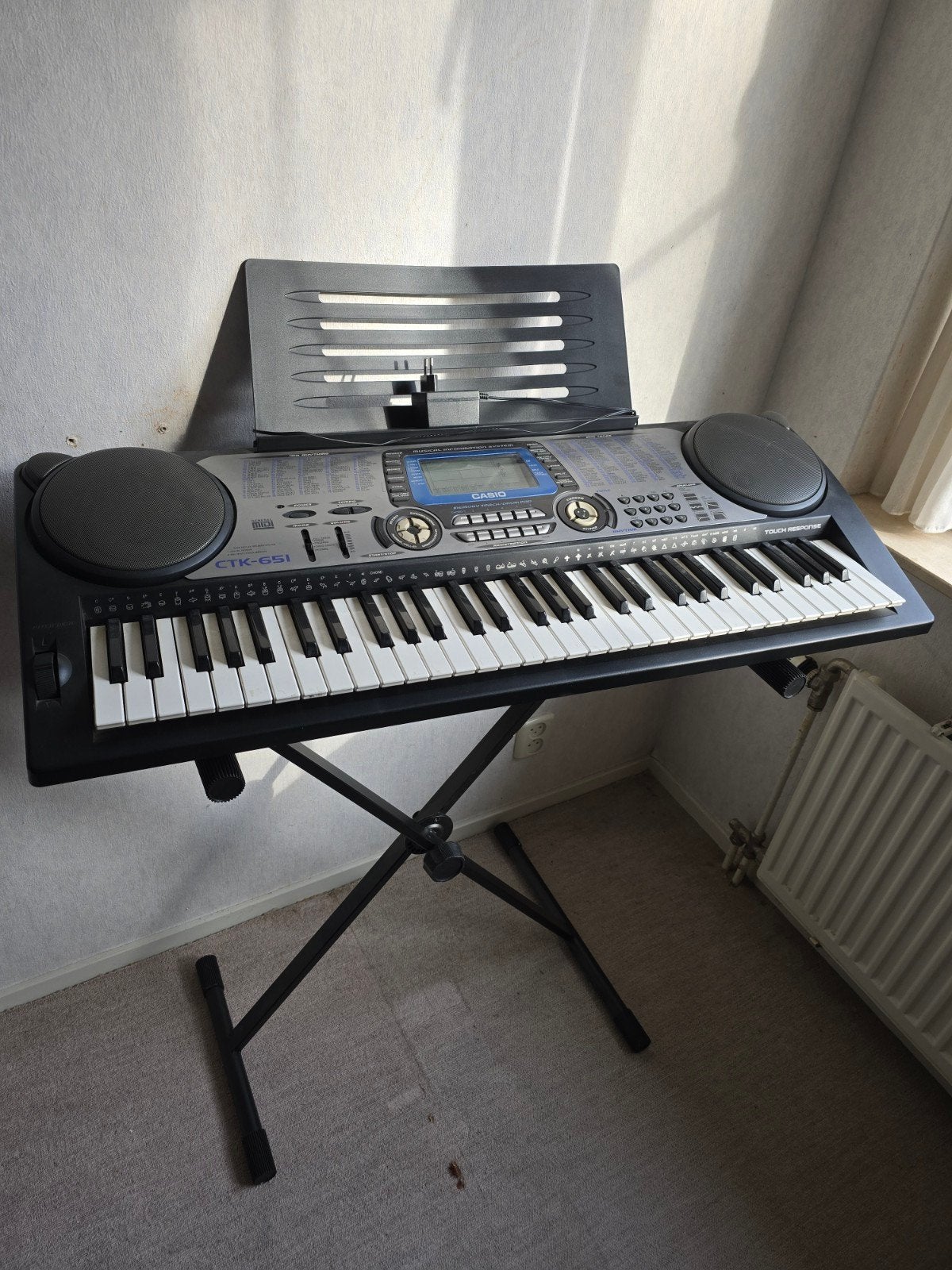Casio CTK-651 Keyboard met standaard, Ophalen, Casio, Met standaard, 61 toetsen