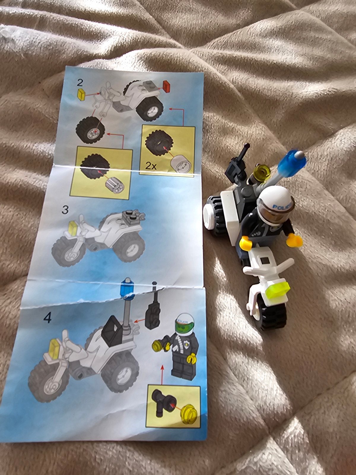 lego set 101  motor driewieler politie, Lego, Ophalen of Verzenden, Inclusief instructies, Complete set