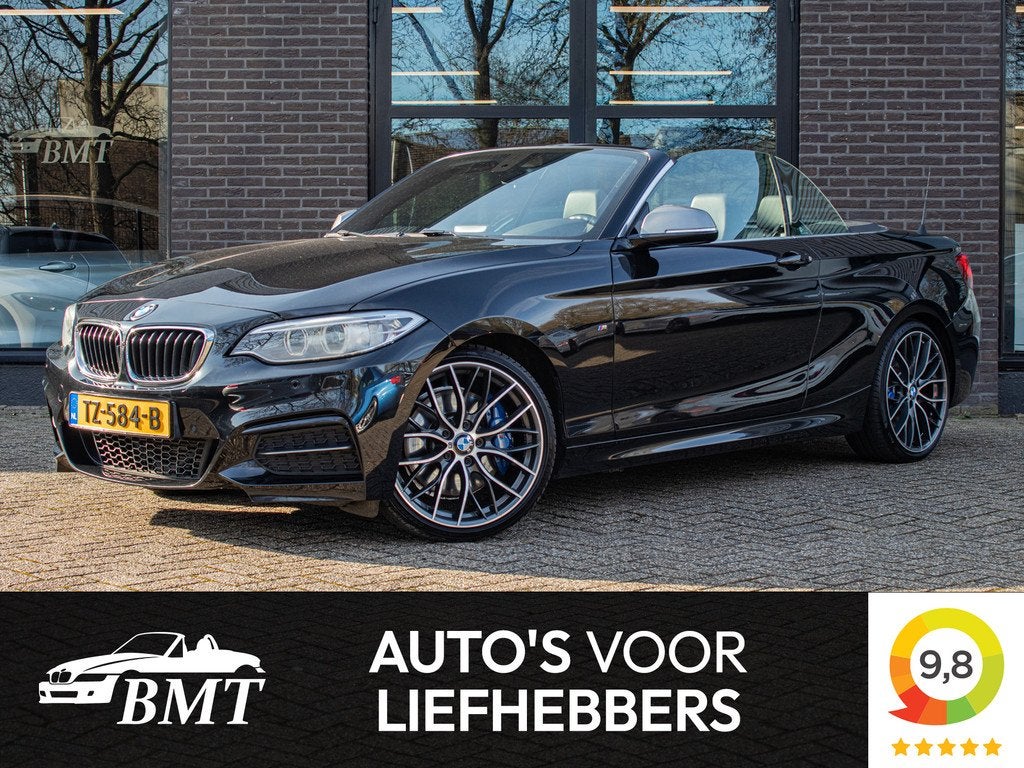 BMW M235i F23 Cabrio M Sport High Executive / Handgeschakeld, Auto's, Achterwielaandrijving, Gebruikt, 4 stoelen, Zwart