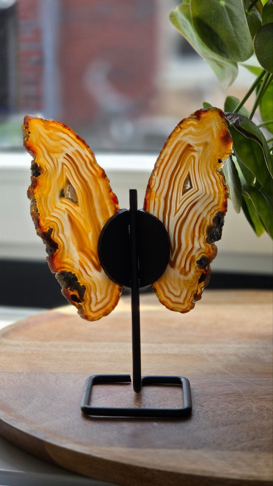 Prachtige Agaat Vlinder Decoratie - 16 cm hoog, Ophalen of Verzenden