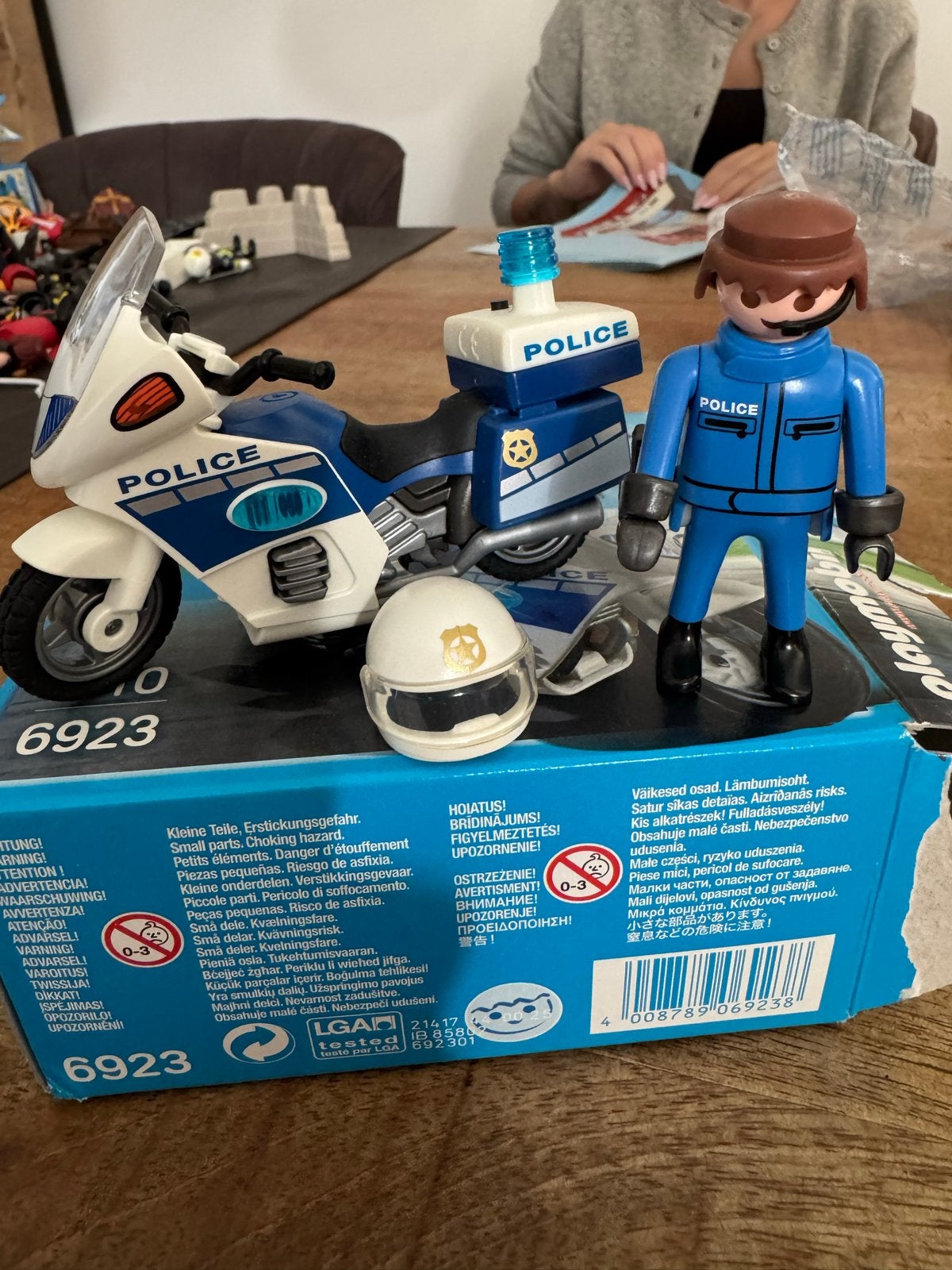 Playmobil Politie Motor met Agent 6923 !, Kinderen en Baby's, Ophalen of Verzenden, Zo goed als nieuw