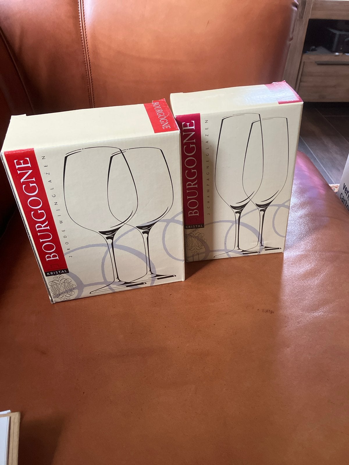 Kristallen Champagne- en Rode Wijnglazen - AH Actie, Nieuw, Ophalen of Verzenden, Overige merken, Glas
