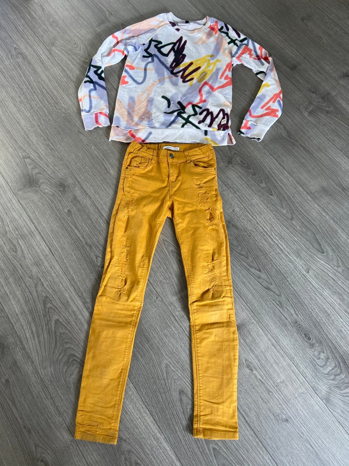 STOER SETJE: MOLO TRUI EN NAME IT BROEK maat 152, Ophalen of Verzenden, Zo goed als nieuw, Meisje, Setje