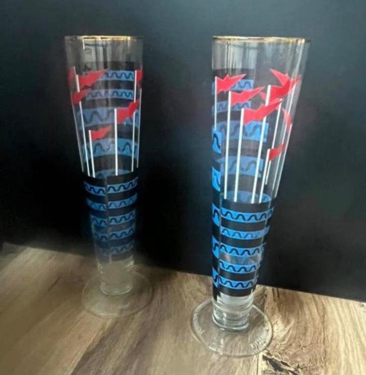 2 bierglazen ritzenhoff alessandro mendini 1996, Ophalen of Verzenden, Nieuw, Bierglas