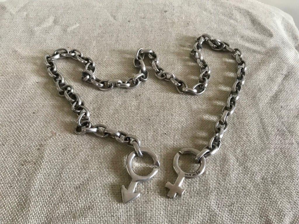 Uno de 50 ketting (32) Man/vrouw (armband/riem), Nieuw, Ophalen of Verzenden, Zilver, Overige materialen