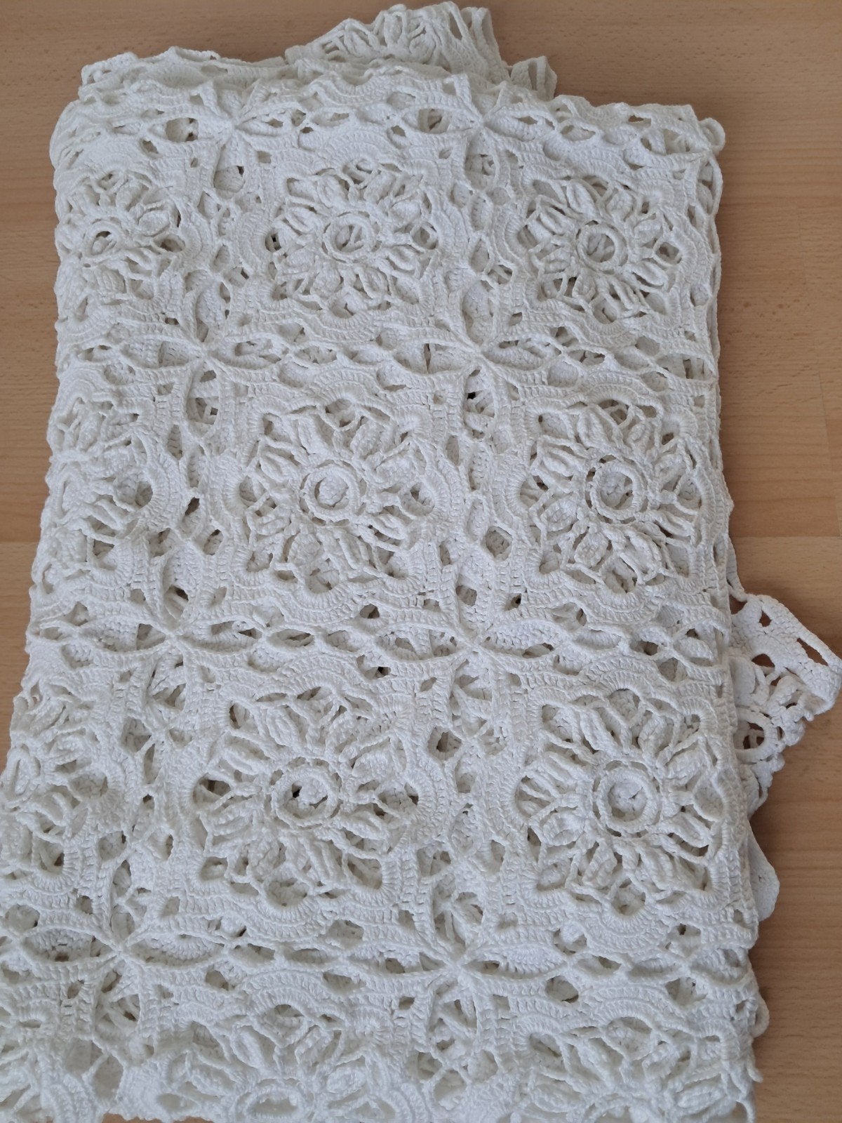Gehaakte Franse sprei, wit (2.10x1.20 cm), Ophalen of Verzenden