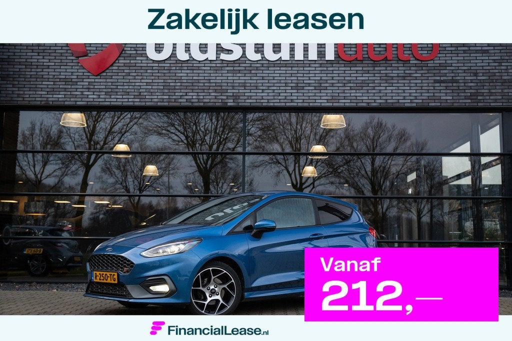 Ford Fiesta 1.5 EcoBoost ST-3 200PK , Perfomance Pack, Recar, Voorwielaandrijving, Stof, Blauw, Automatische klimaatregeling