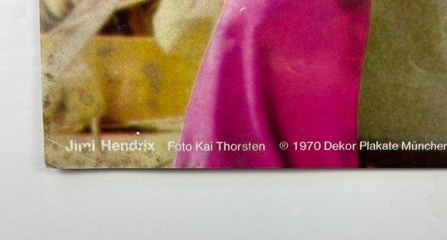 poster Jimi Hendrix 1970, Ophalen of Verzenden, Zo goed als nieuw, A1 t/m A3, Film en Tv