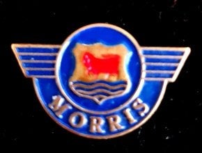 Morris auto speld- blauw gelakt, Verzenden, Nieuw, Transport, Speldje of Pin
