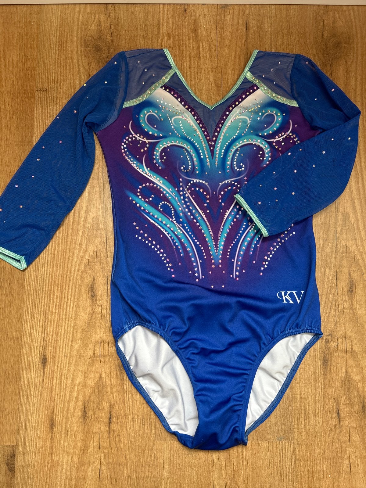 KV Leotards origineel turnpakje maat AS - Nieuw, Blauw, Overige typen, Nieuw, Ophalen of Verzenden