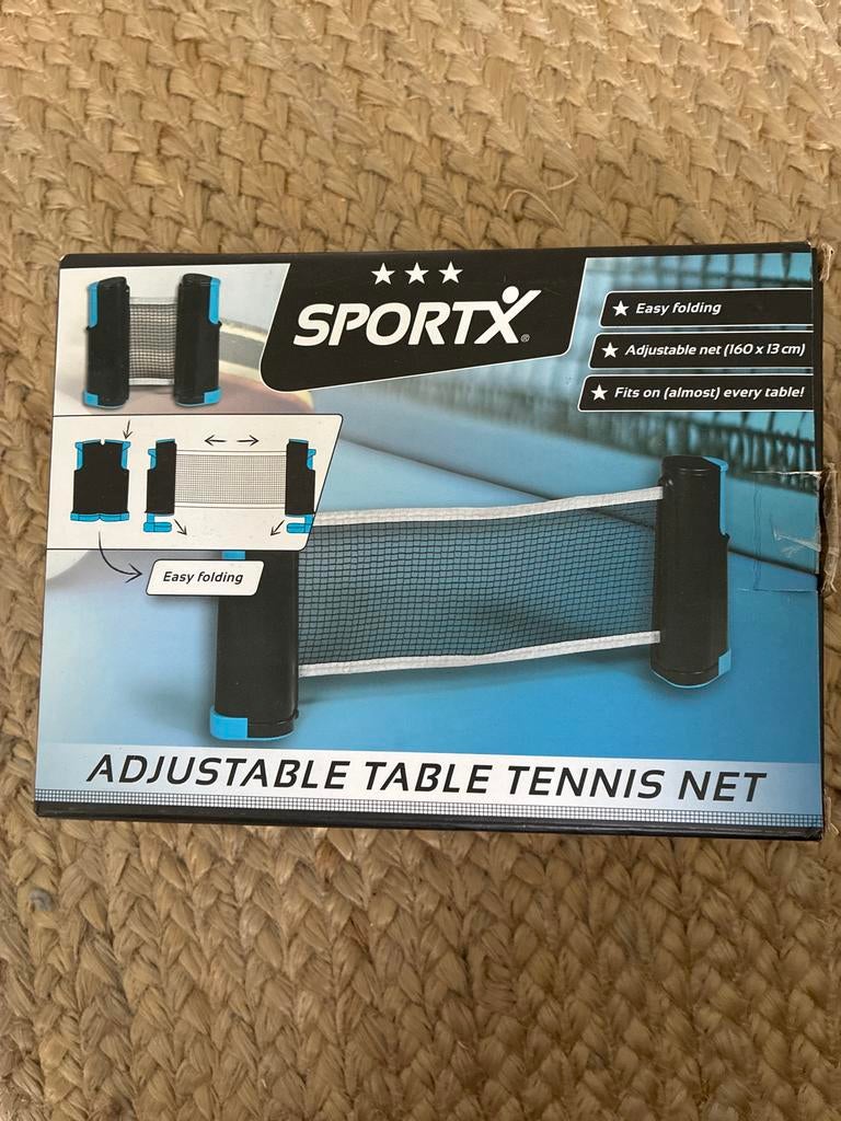SPORTX Verstelbaar Tafeltennisnet - Eenvoudig Opvouwbaar, Ophalen, Nieuw, Net, Batje(s) of Balletje(s), Inklapbaar
