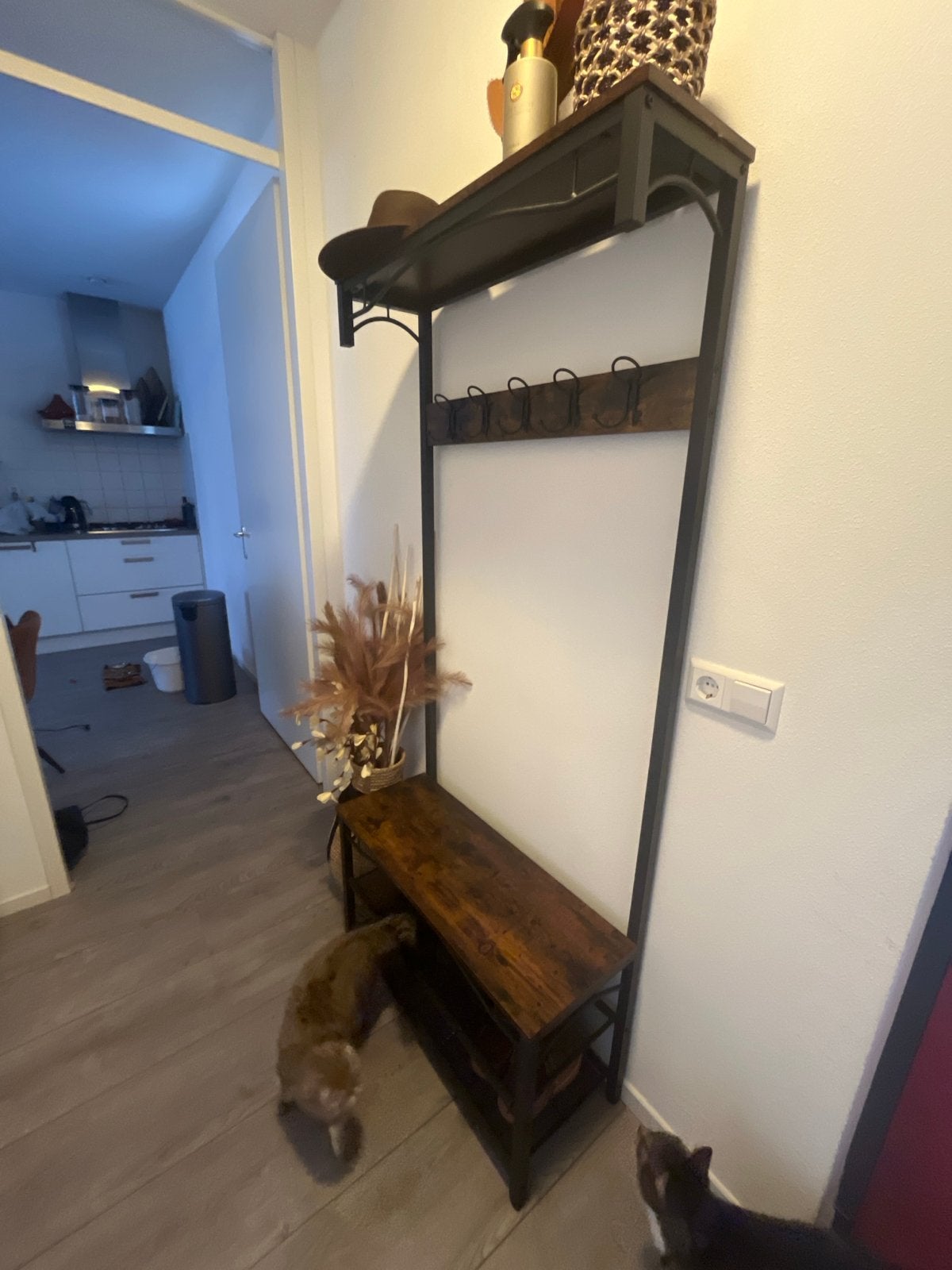 Kapstok met schoenenbankje en opbergplank, Huis en Inrichting, Ophalen, Gebruikt, Overige typen, 150 tot 200 cm