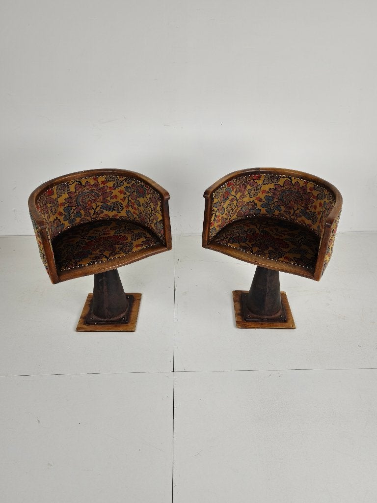 Unieke Draaibare Bootstoelen | bureau Circa 1900–1920 antiek, Ophalen of Verzenden