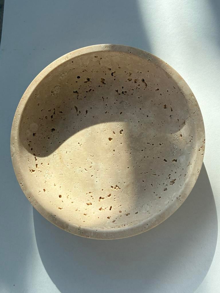 Travertin marmeren serveerplaat / travertine marble tray, Ophalen of Verzenden