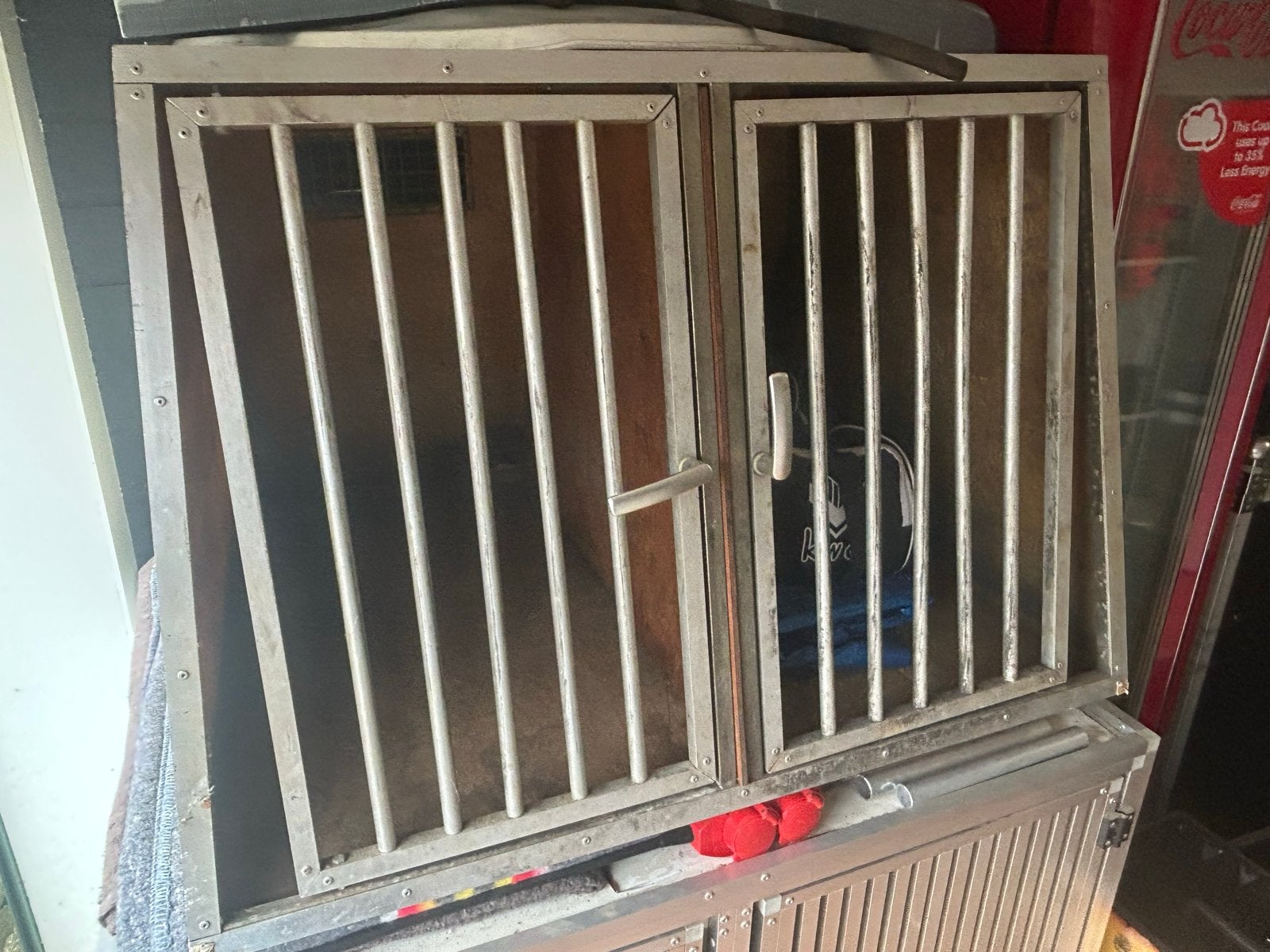Leuke polyester 2 vaks transportbox autokooi, Dieren en Toebehoren, Ophalen, Gebruikt