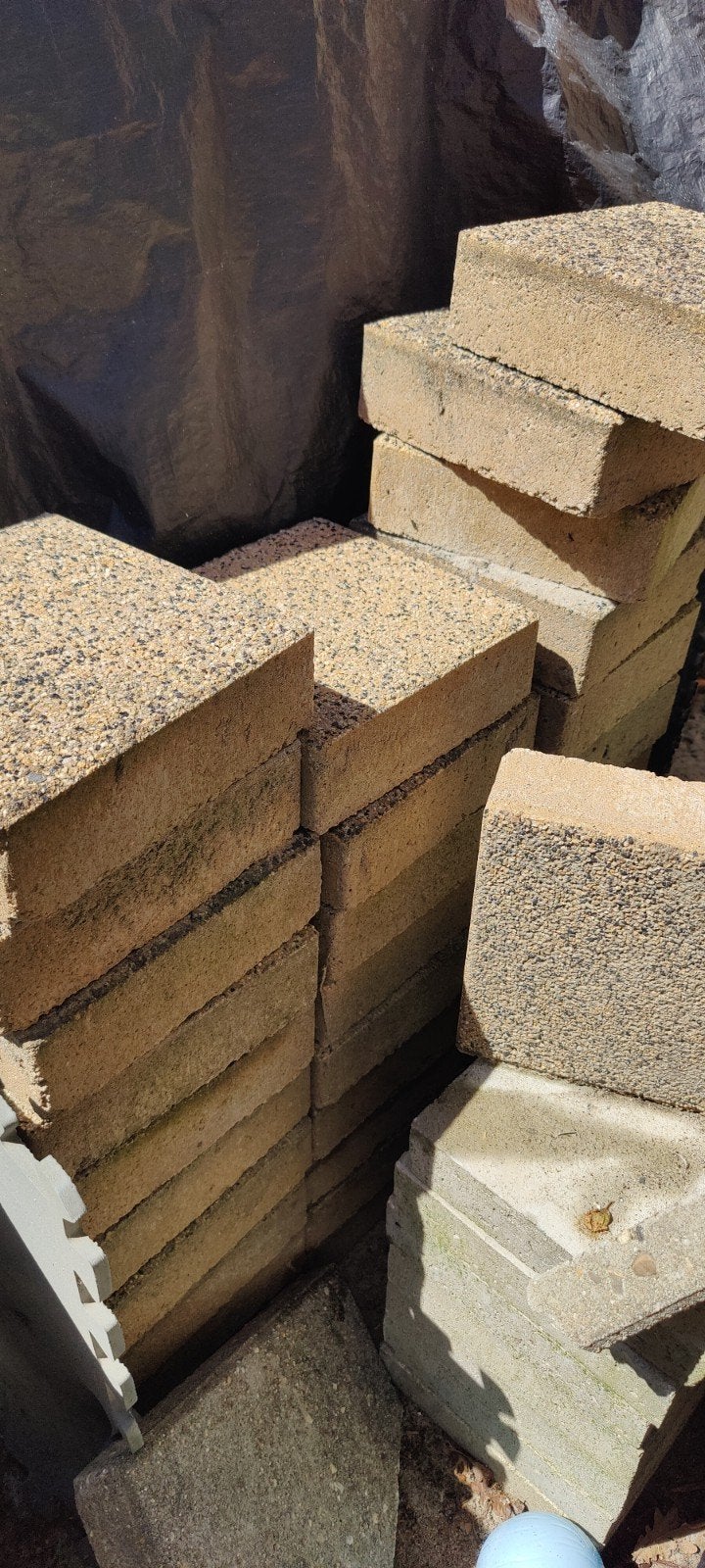 Diverse tegels, grind, beton, wildverband, Ophalen, Overige materialen, Minder dan 4 cm, Minder dan 5 m²