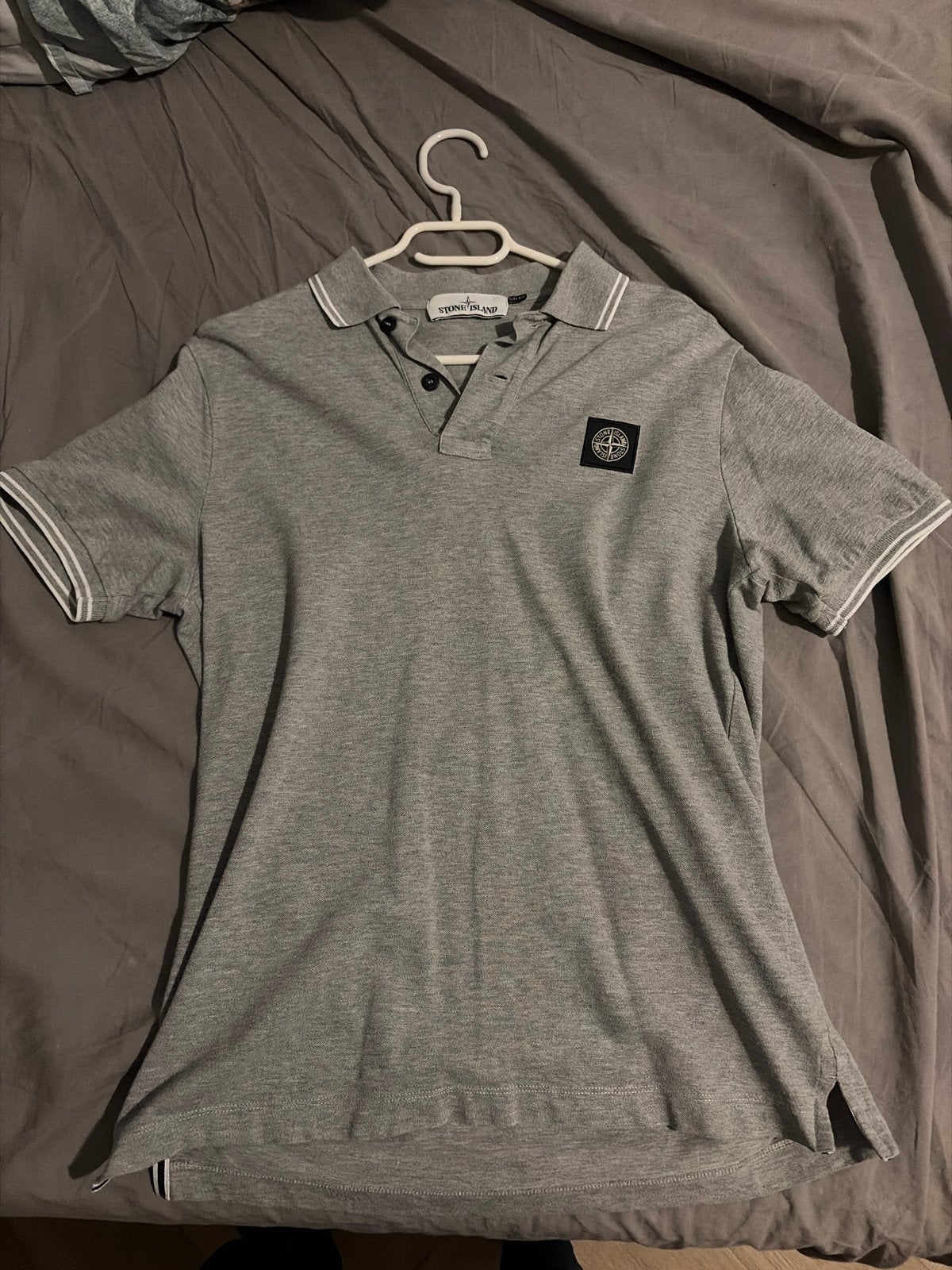Stone Island Polo Shirt Grijs - Slim Fit, Kleding | Heren, T-shirts, Ophalen of Verzenden, Gedragen, Maat 46 (S) of kleiner, Grijs