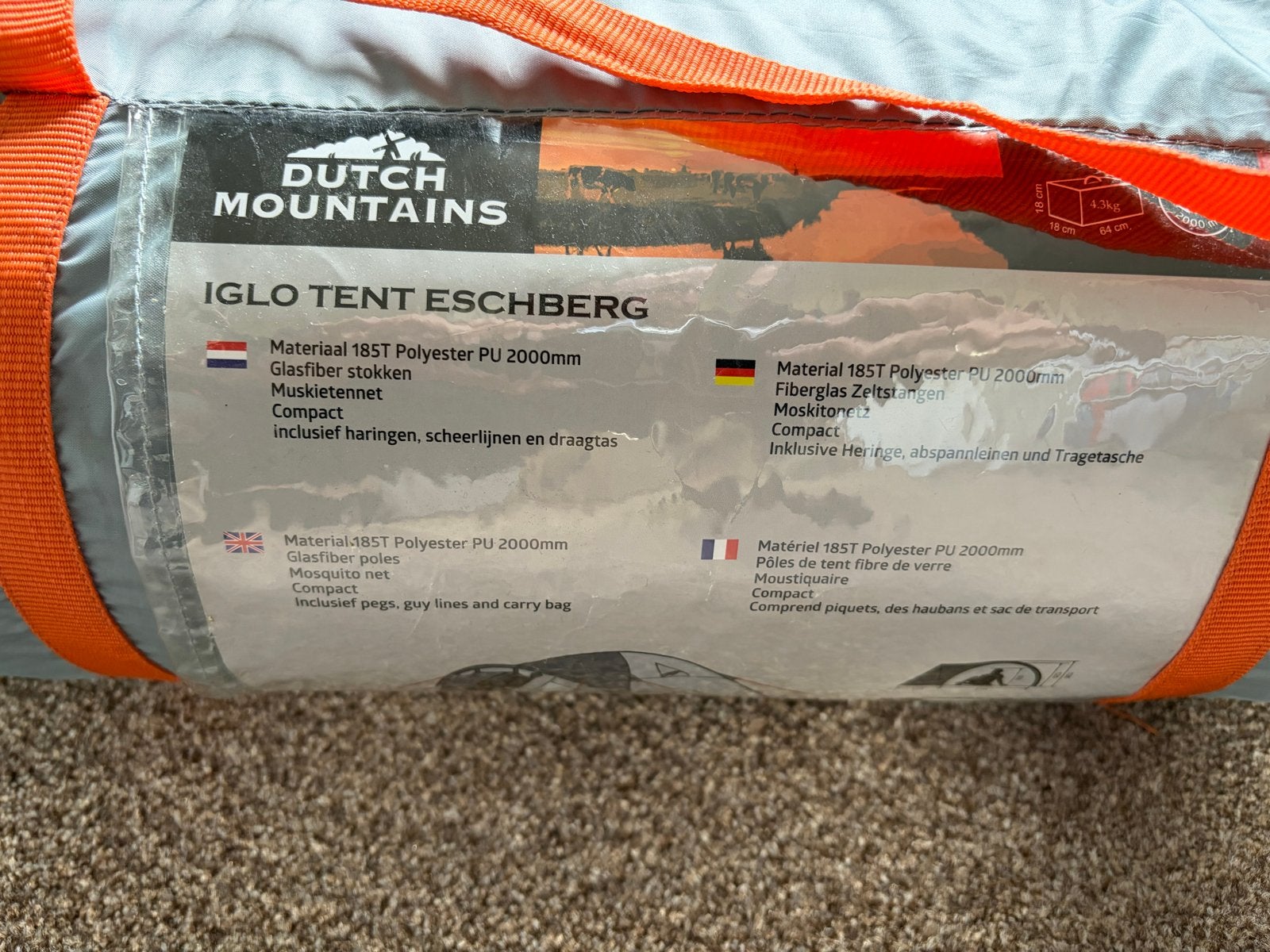 Dutch Mountains Iglo Tent Eschberg - Compacte 2-persoons ten, Ophalen, Zo goed als nieuw, Tot en met 2