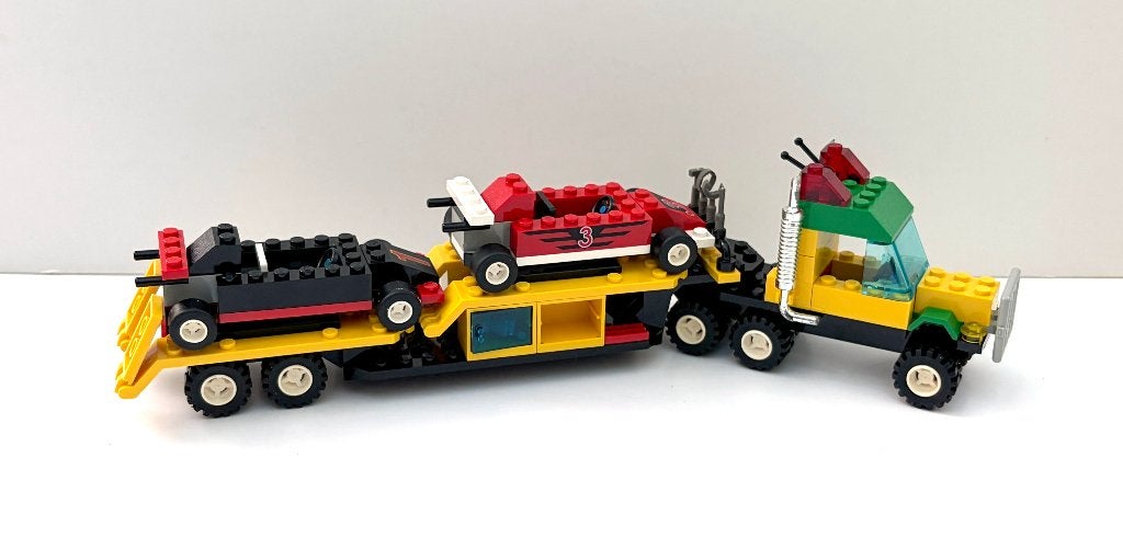 Lego Classic Town no. 6432: Racewagen Transport, Lego, City, Gebruikt, Inclusief minifiguren