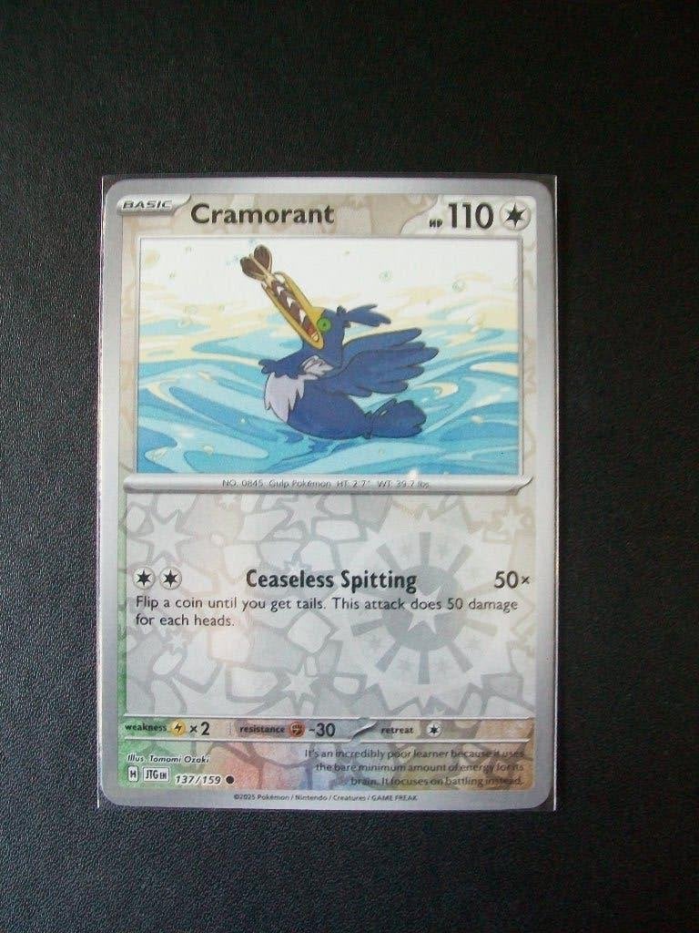 3796. Nieuwe Pokemon Kaart Holofoil CRAMORANT HP 110 137/159, Verzenden, Nieuw, Losse kaart, Foil