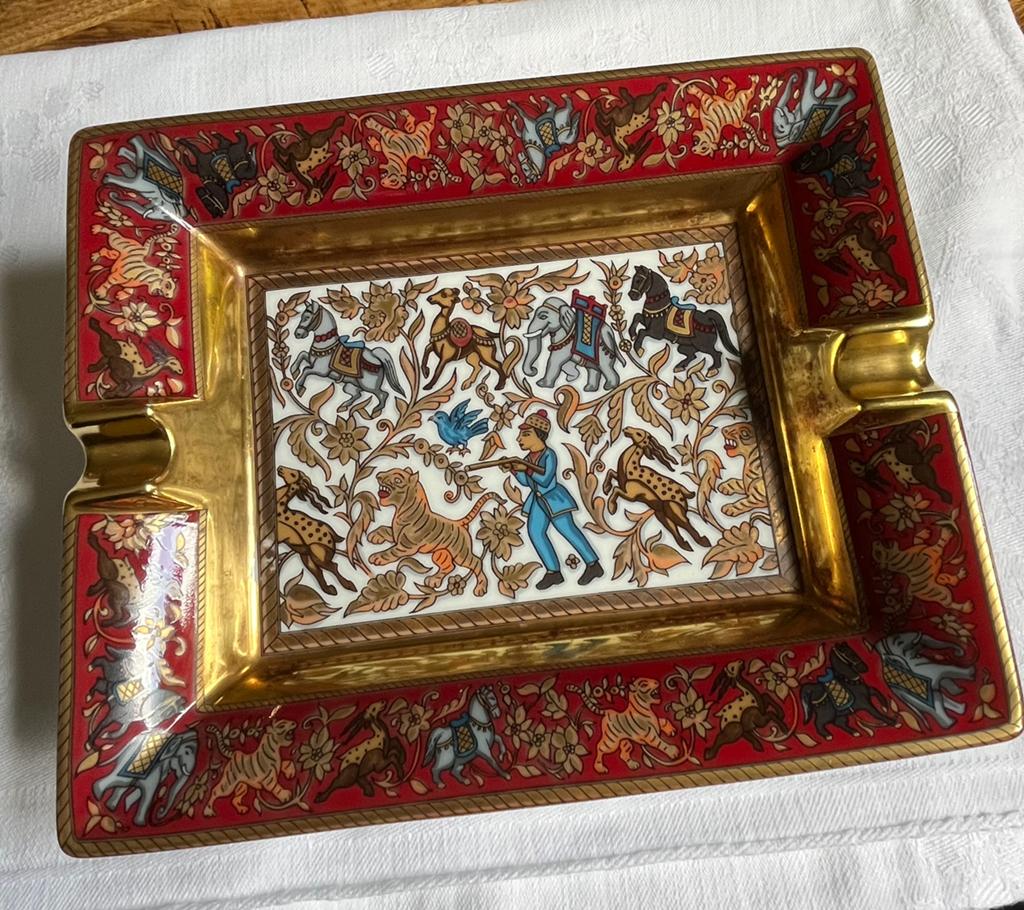 Hermès-Paris porseleinen asbak 19,6 x 16 cm, Antiek en Kunst, Ophalen of Verzenden