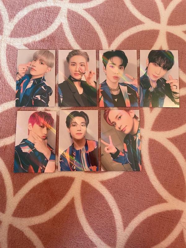 Ateez Fever Part 2 Makestar holographic pob photocard set, Ophalen of Verzenden, Zo goed als nieuw, Foto of Kaart
