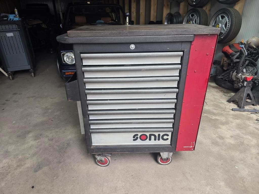 Sonic Gereedschapswagen met Gedore en Snap-on gereedschap, Ophalen of Verzenden, Gevuld, Gebruikt