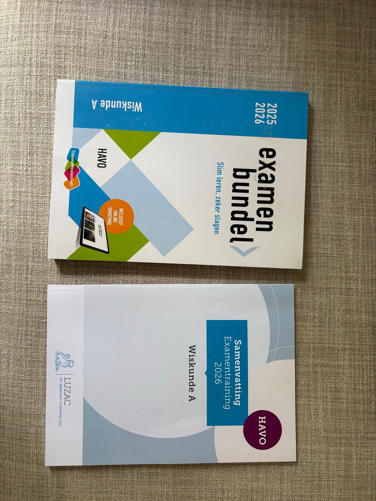 Examenbundel Wiskunde A HAVO 25/26 & Luzac Samenvatting, Boeken, Ophalen of Verzenden, Beta, Zo goed als nieuw, MBO
