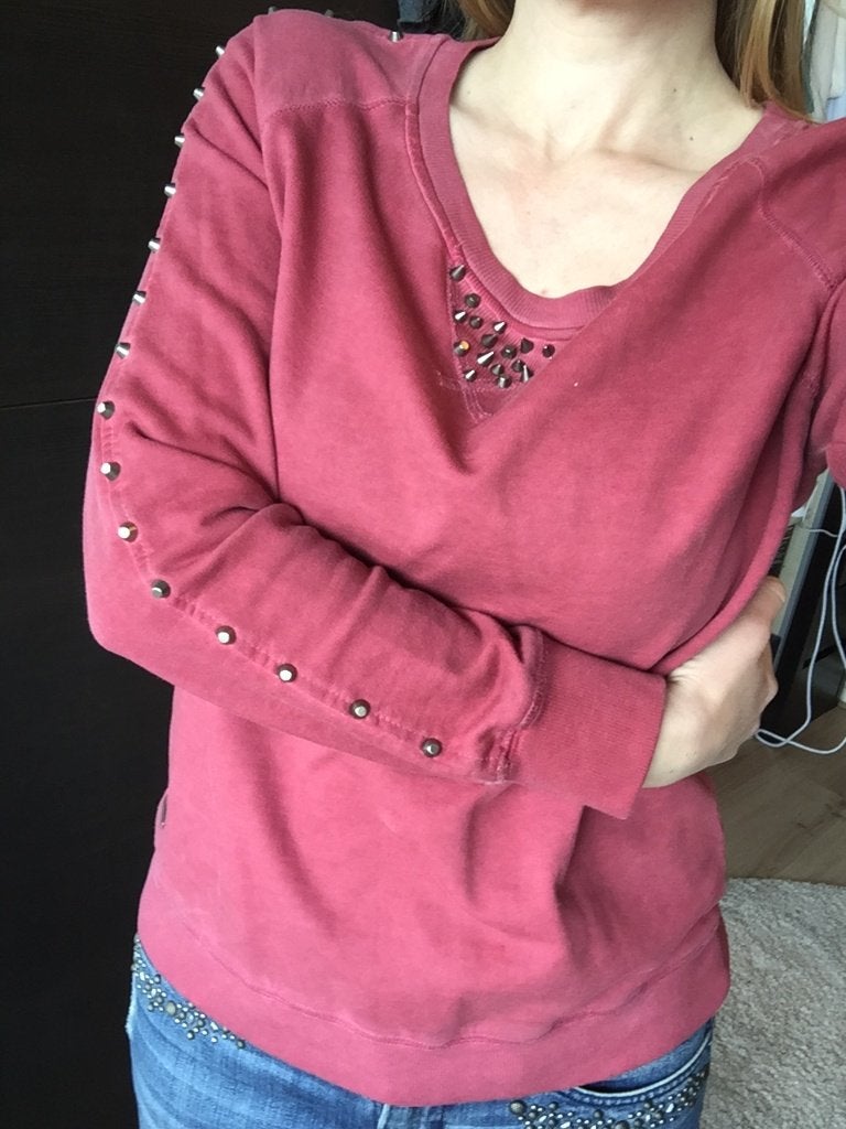 The Sting Seven sisters bordeaux rood sweater trui studs M, Maat 38/40 (M), The Sting, Nieuw, Ophalen of Verzenden