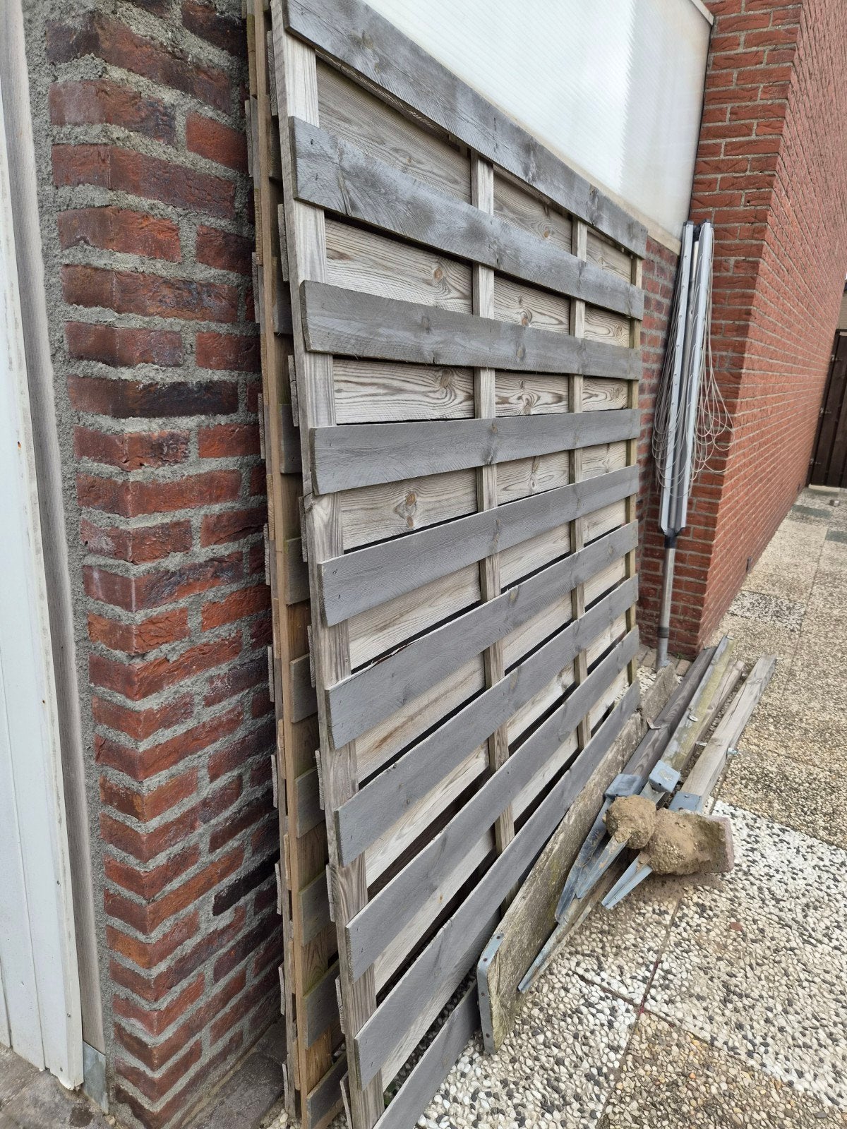 3 gebruikte houten schuttingen, Ophalen, 3 tot 6 meter, Hout, 1 tot 2 meter