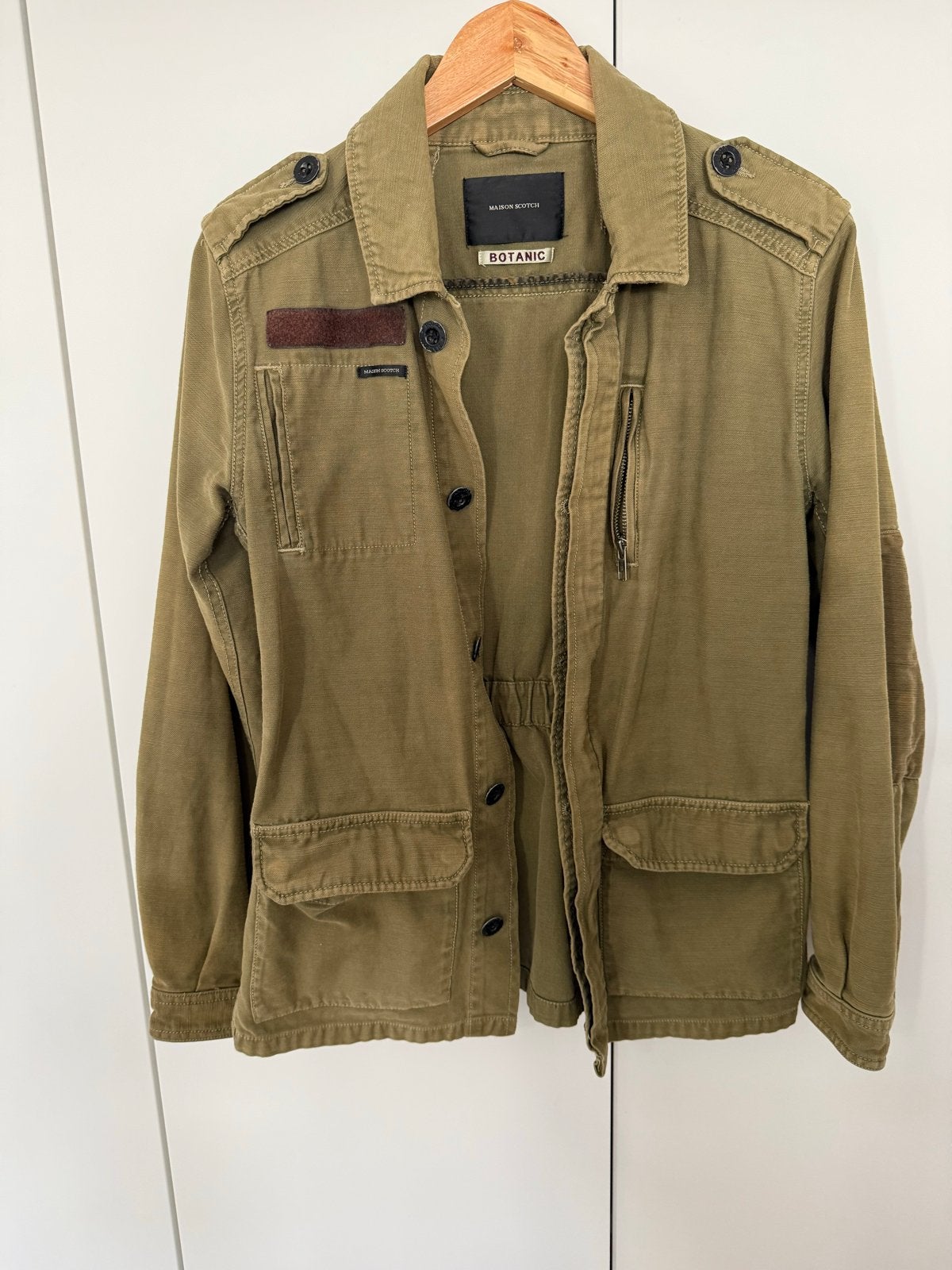 Maison Scotch Botanic legergroene jas maat S, Ophalen of Verzenden, Gedragen, Maat 36 (S), Groen