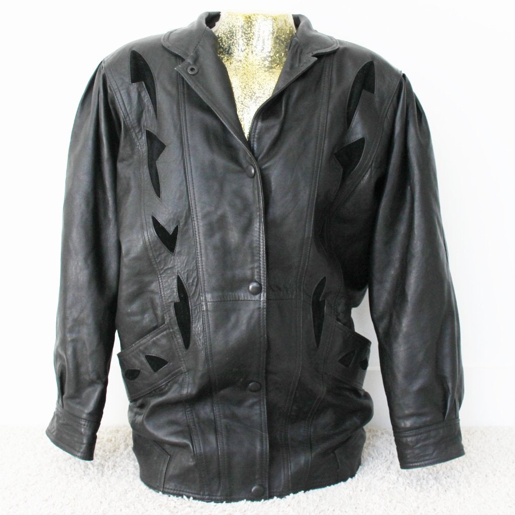 Zeer Mooie Soepele Leren Vintage Jas (M) € 145,-, Maat 38/40 (M), Zwart, Ophalen of Verzenden, Zo goed als nieuw