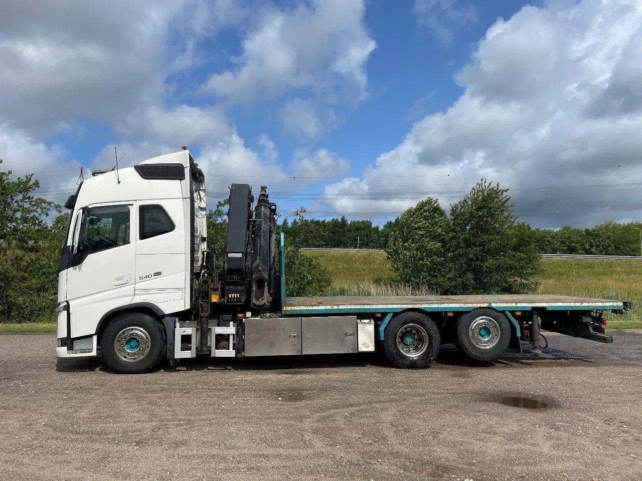 Volvo FH 13.540 FH 540 with hiab 477 e6 with remote, Automaat, Euro 6, Wit, Bedrijf