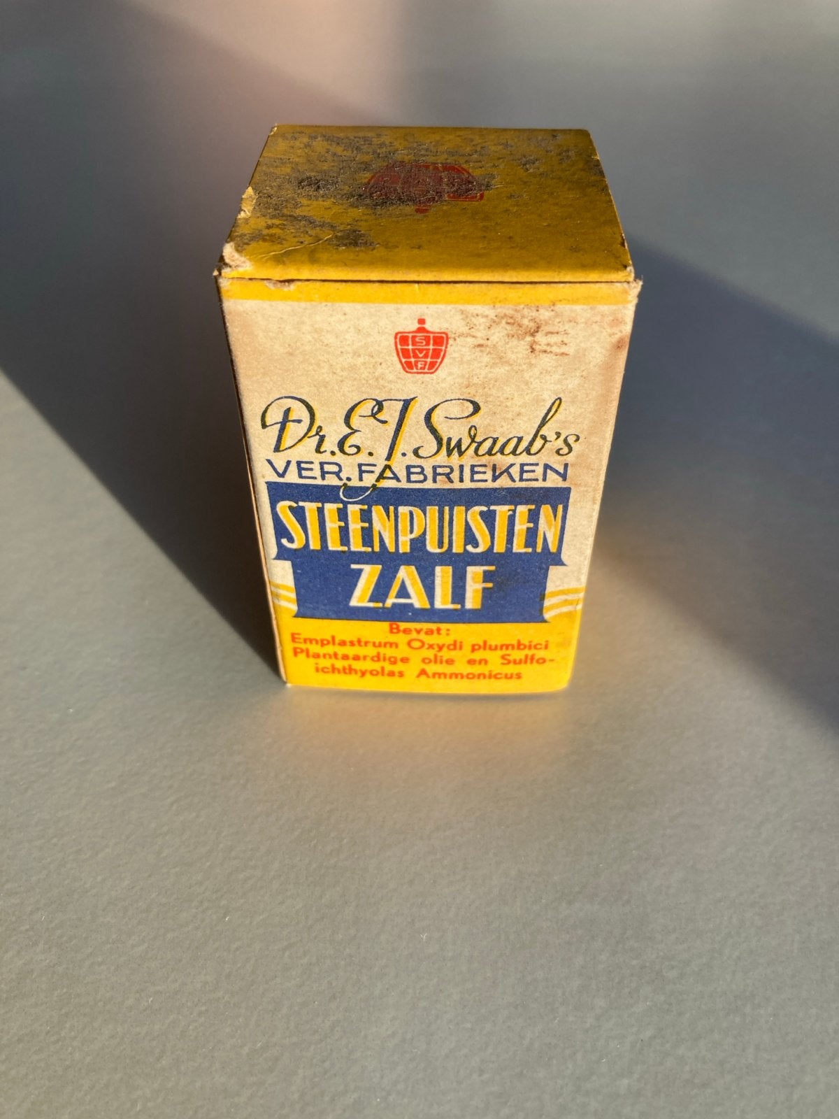 Vintage Dr. E.J. Swaab's Steenpuisten Zalf met doos en bijsl, Verzenden, Nieuw