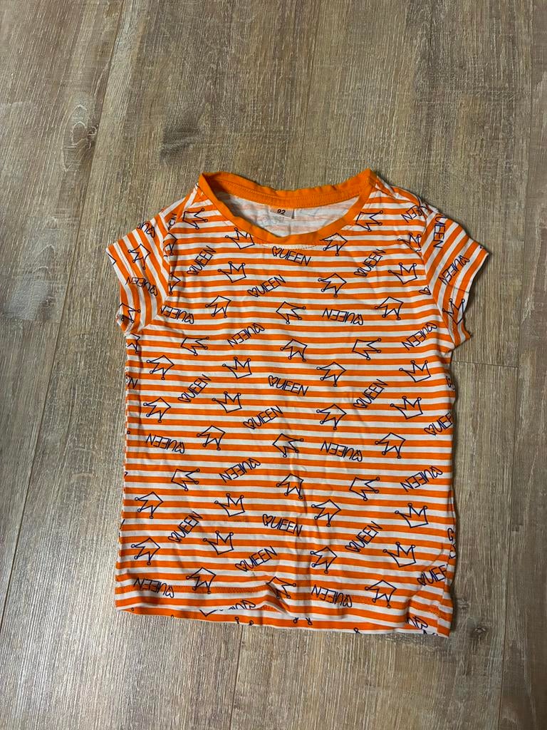Oranje shirt voor koningsdag of WK/EK, Kinderen en Baby's, Kinderkleding | Maat 92, Ophalen of Verzenden, Zo goed als nieuw, Meisje