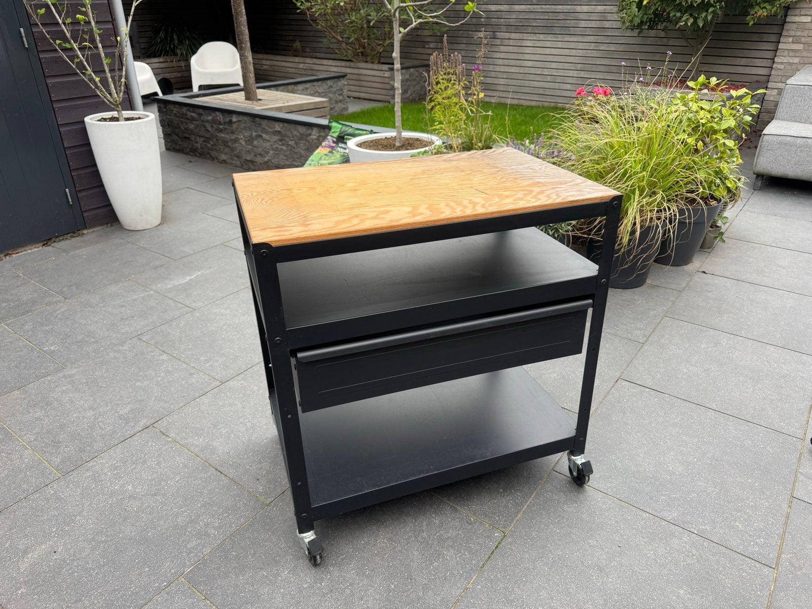 IKEA Bror keukentrolley met lade / werkbank / buitenkeuken, Ophalen, Gebruikt, Hout, IKEA