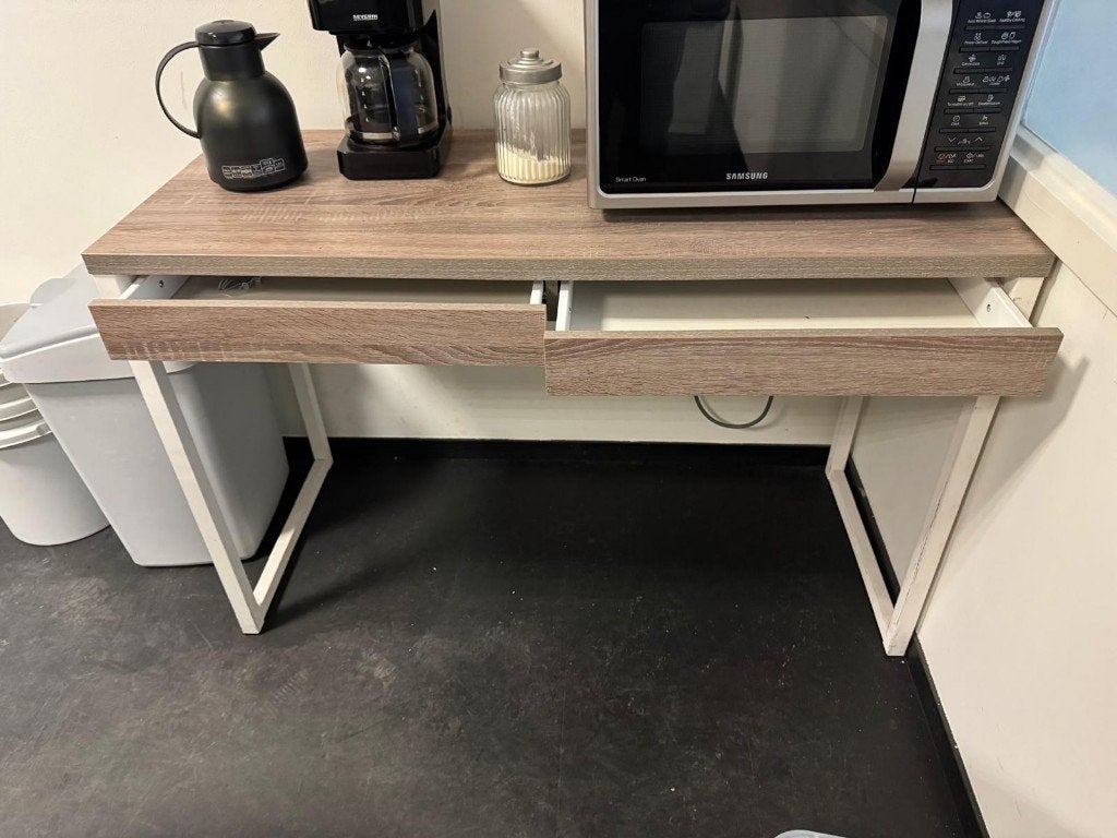 Compact bureau/tafel met lades - ideaal voor kleine ruimtes, Modern, Compact, Gebruikt, 75 cm of meer, Rechthoekig