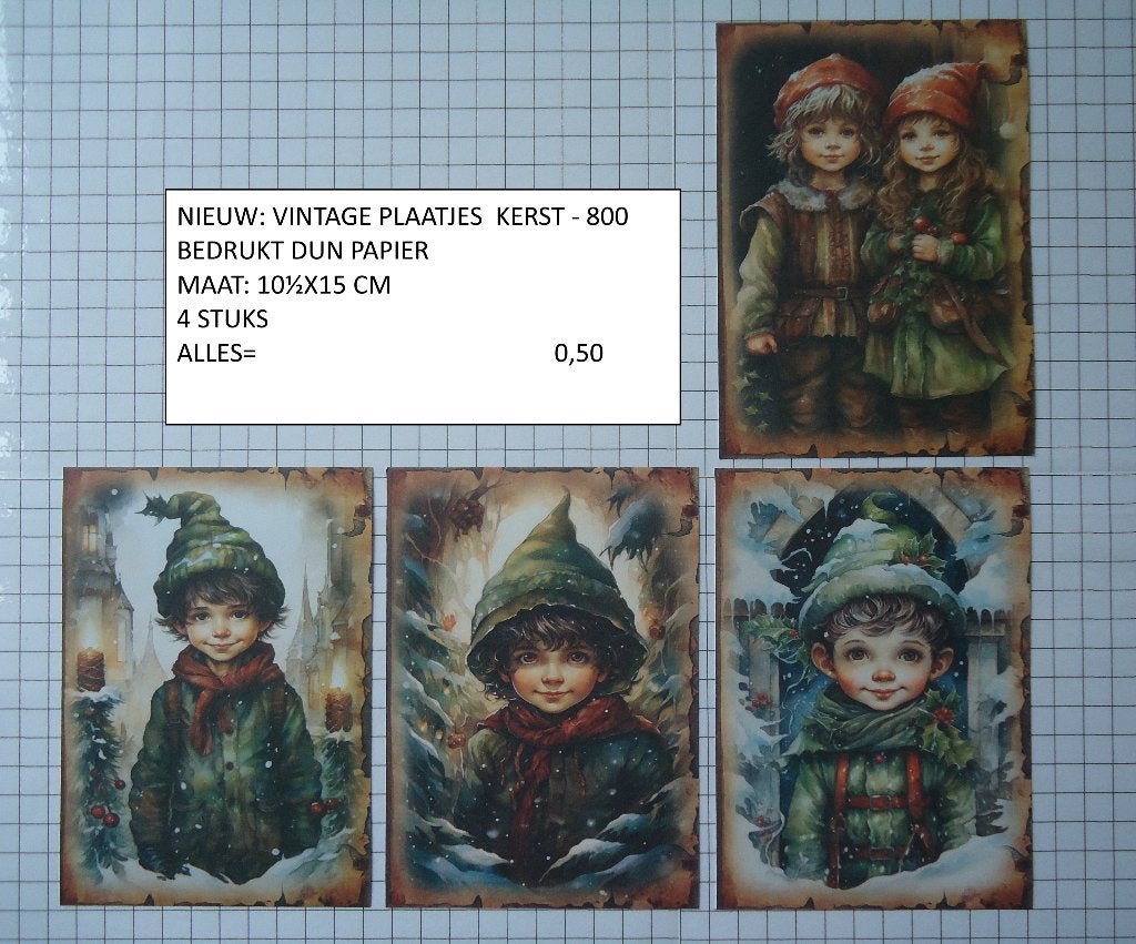❤️❤️vintage plaatjes kerst 800 ( alleen verzenden, Ophalen, Nieuw, Kerst, Knipvel