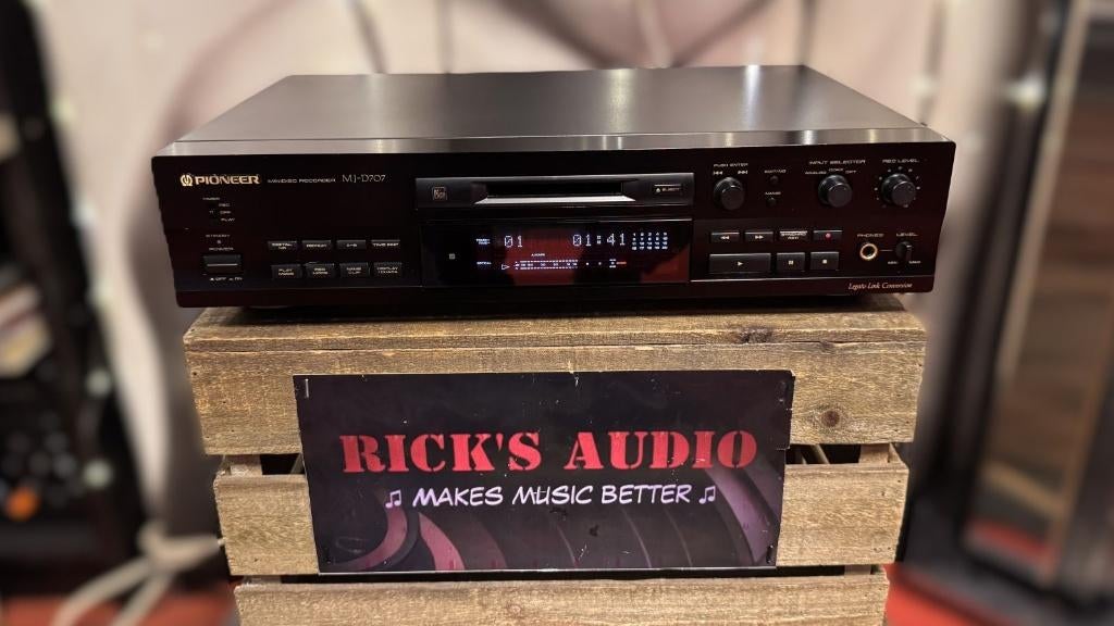 Pioneer MJ-D707 MD-Speler/Recorder • Optische IN- én UITGANG, MINIDISC SPELER- EN RECORDER MÉT LONGPLAY, MADE IN JAPAN, Refurbished